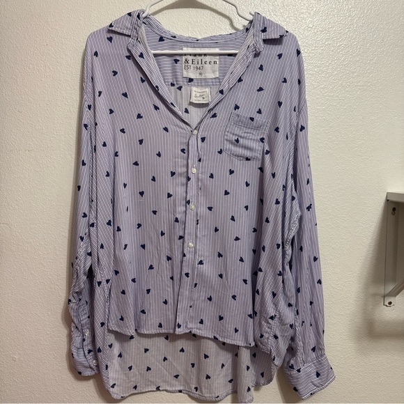 Frank & Eileen Barry Crinkle Heart Shirt XL - Picture 2 of 4